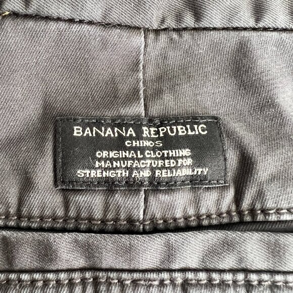 Banana Republic Slim Lived-In Chino - Men's 34x32 - Flint Gray - Picture 5 of 11